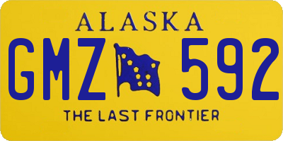 AK license plate GMZ592