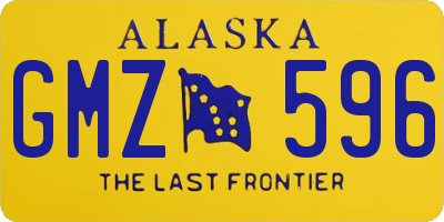AK license plate GMZ596