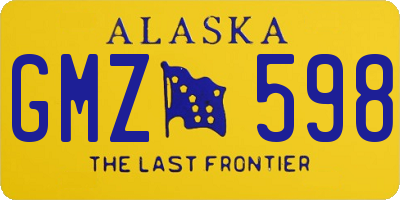 AK license plate GMZ598