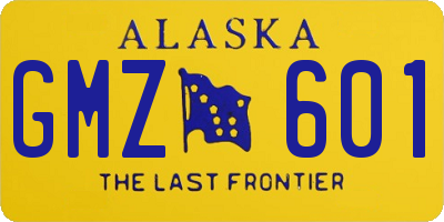 AK license plate GMZ601