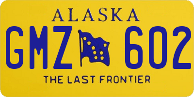 AK license plate GMZ602