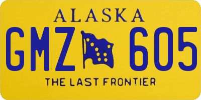 AK license plate GMZ605