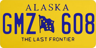AK license plate GMZ608