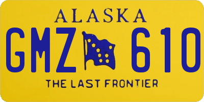 AK license plate GMZ610