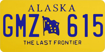 AK license plate GMZ615