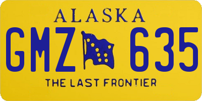 AK license plate GMZ635