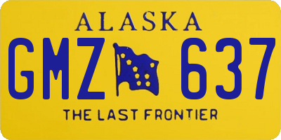 AK license plate GMZ637