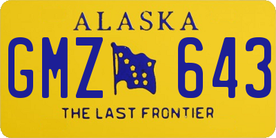 AK license plate GMZ643