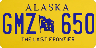 AK license plate GMZ650