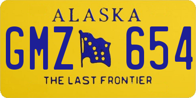 AK license plate GMZ654