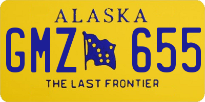 AK license plate GMZ655