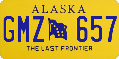 AK license plate GMZ657