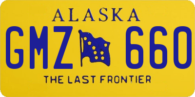 AK license plate GMZ660