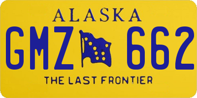 AK license plate GMZ662