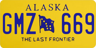 AK license plate GMZ669