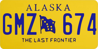 AK license plate GMZ674