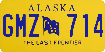 AK license plate GMZ714