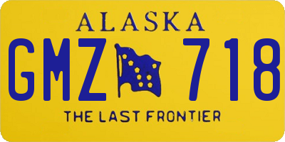 AK license plate GMZ718