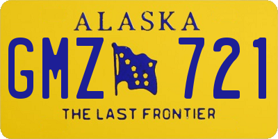 AK license plate GMZ721