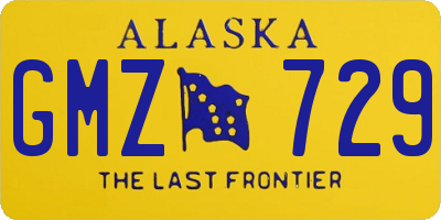 AK license plate GMZ729