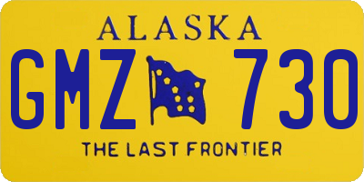AK license plate GMZ730