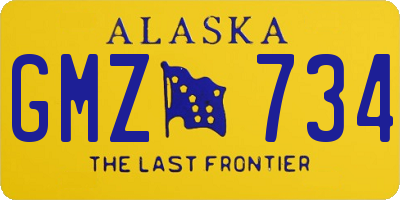 AK license plate GMZ734