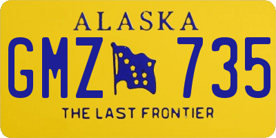 AK license plate GMZ735