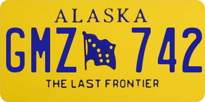 AK license plate GMZ742