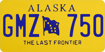 AK license plate GMZ750