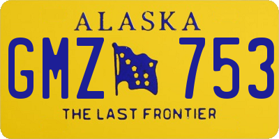 AK license plate GMZ753