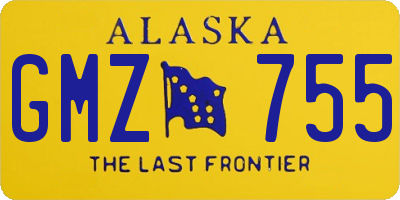 AK license plate GMZ755