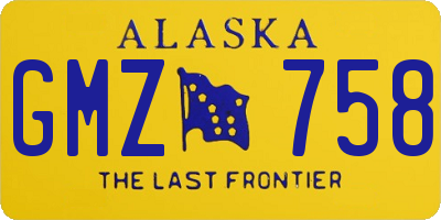 AK license plate GMZ758