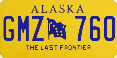 AK license plate GMZ760