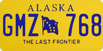 AK license plate GMZ768