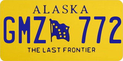 AK license plate GMZ772