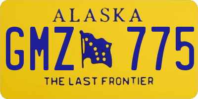 AK license plate GMZ775