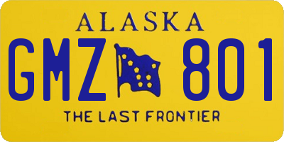 AK license plate GMZ801