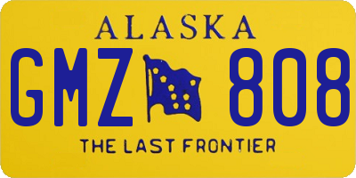 AK license plate GMZ808