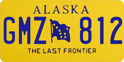 AK license plate GMZ812