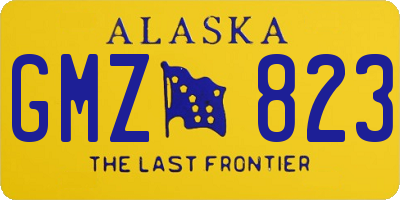 AK license plate GMZ823