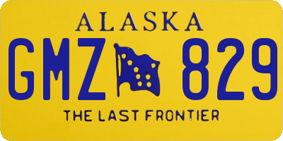AK license plate GMZ829