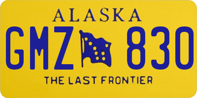 AK license plate GMZ830