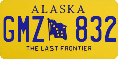 AK license plate GMZ832