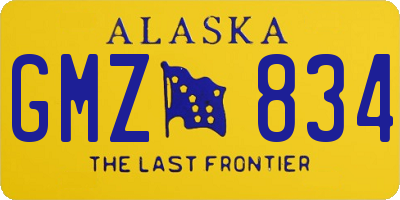 AK license plate GMZ834