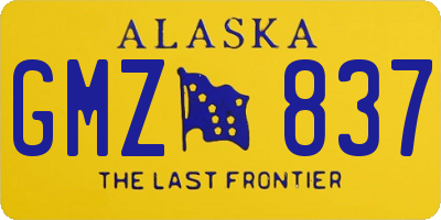 AK license plate GMZ837