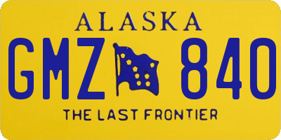 AK license plate GMZ840