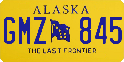 AK license plate GMZ845