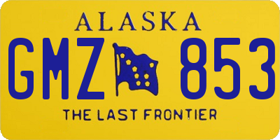 AK license plate GMZ853