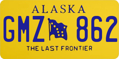 AK license plate GMZ862