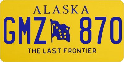 AK license plate GMZ870